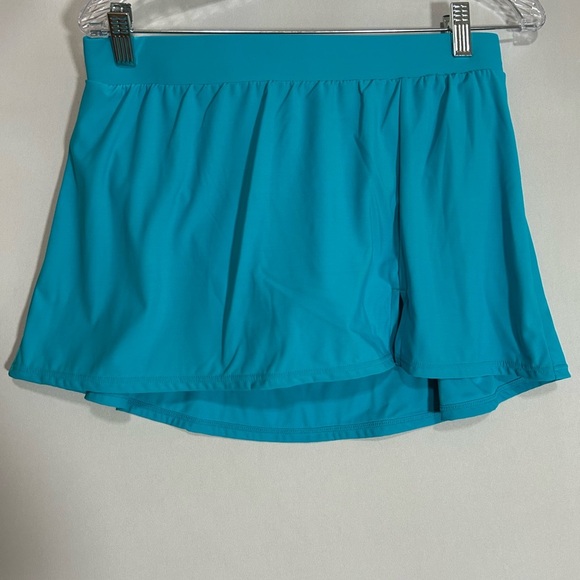 Miraclesuit /Talbots Turquoise Swim Skorts Size 10 - Picture 1 of 6